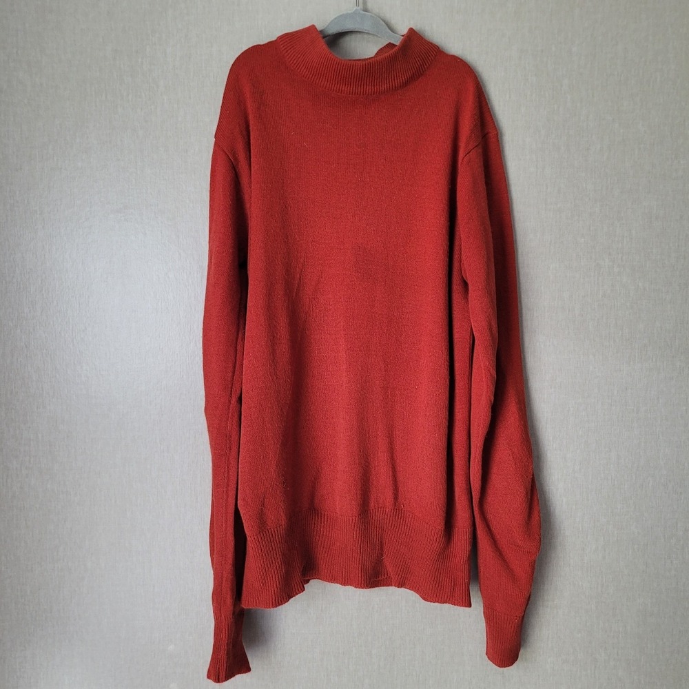 True Vintage‎ 70s Earth Tone Mock Neck Sweater Knit Slouchy Grandpacore M/L
